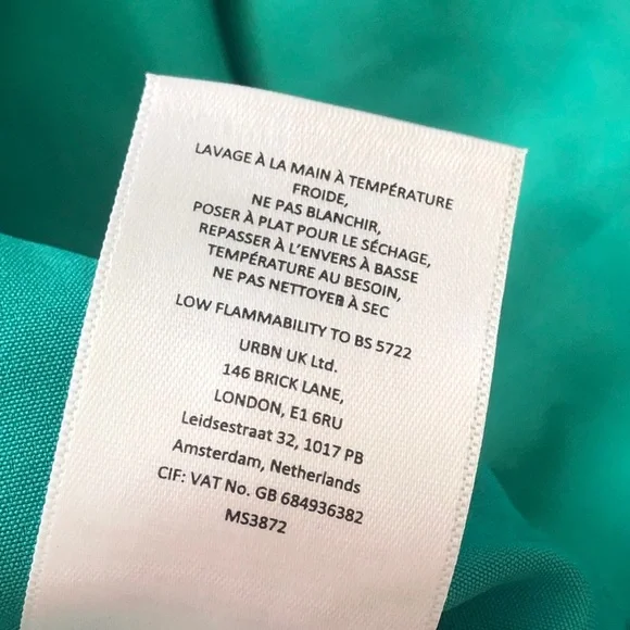 Anthropologie Mare Mare Off The Shoulder Puff Sleeve Green Mini Dress Size Small - Picture 10 of 13